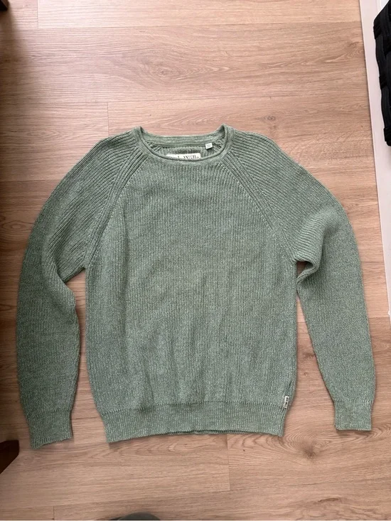 Jack Wills Cable Knitwear Green Sweater