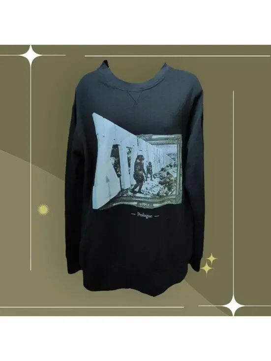 🍋✨ KTZ Mens Streetwear Oversized Prologue Crew Neck Sweater Size XS