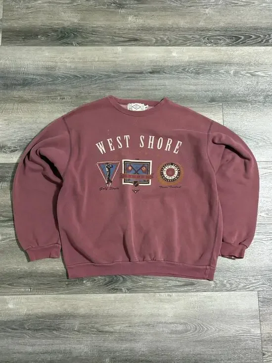 Vintage 90s West Shore Worldwide Golfing Crewneck Golf Retro - Men’s Medium