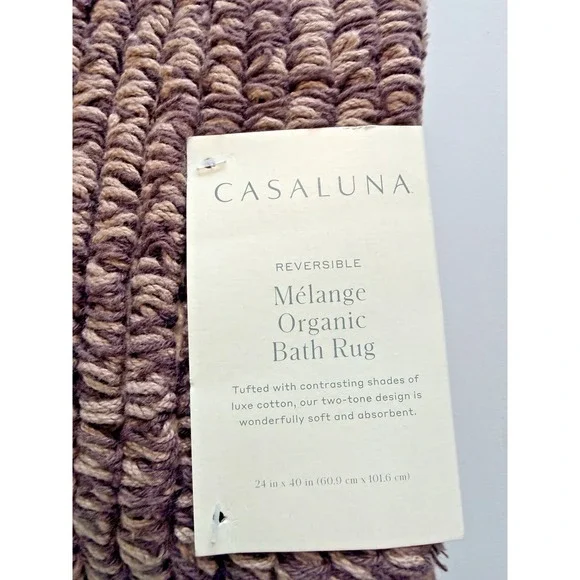Casaluna Organic Mélange Reversible Bath Rug Brown - 24