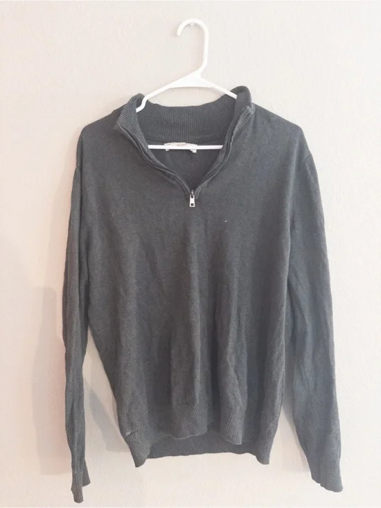 Hawker Rye Men's Half-Zip Sweater Pullover - Charcoal