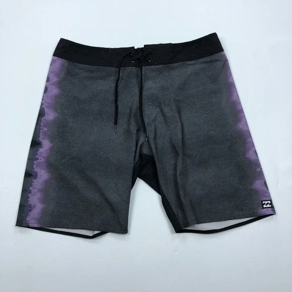 Billabong Mens D Bah Airlite Board Shorts 31 Purple Grey Tie Dye Swim Trunks