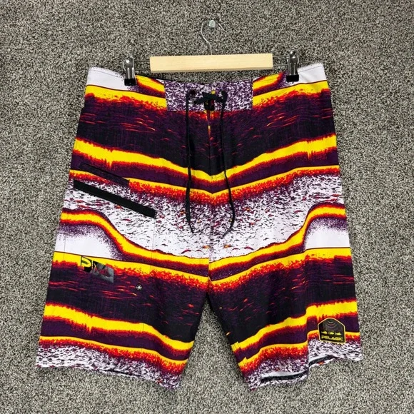 Pelagic 4TEK Board Shorts Mens 34/12 Multicolor High Performance Offshore Gear