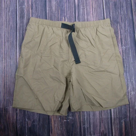 Columbia Swim Trunks Mens Large Beige Elastic Waist‎ Mesh Lined Quick Dry