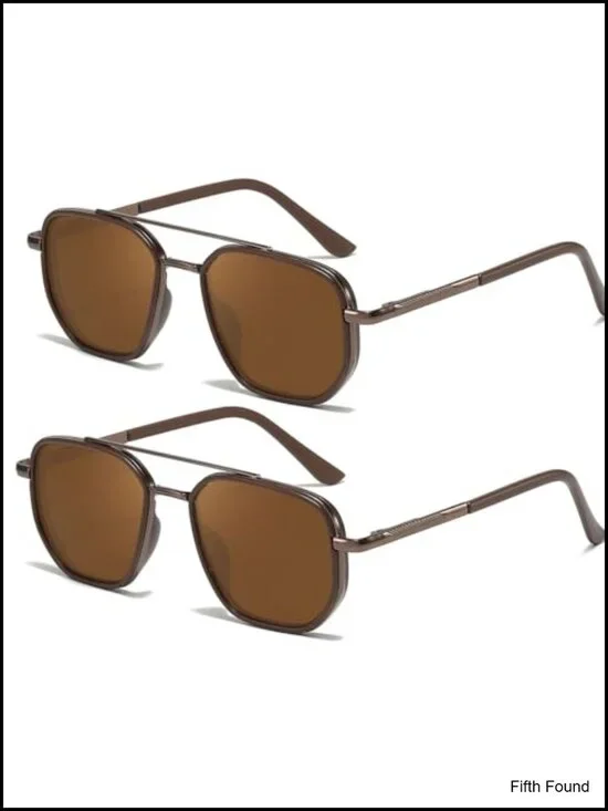 2 Pack Tangle Free Aviator Sunglasses for Women UV Protection Polarized