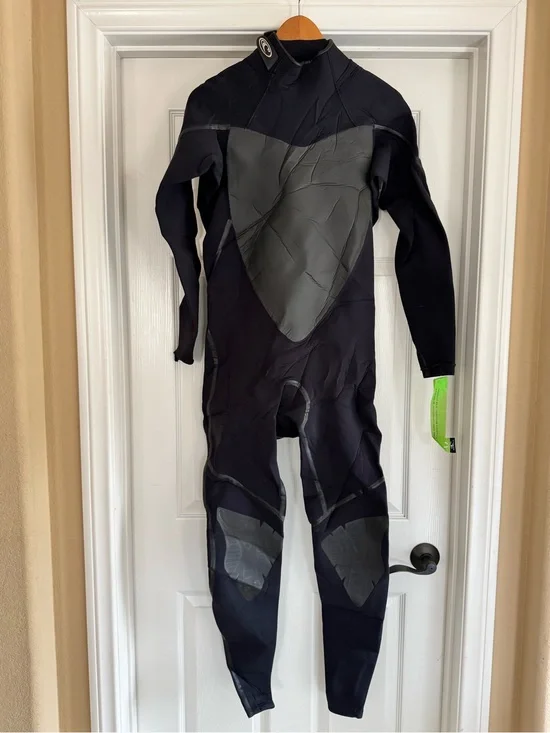 NWT O'NEILL Men’s 3/2 PSYCHO II Full Wetsuit FSW Neoprene ZZ Back Zip Black - XL