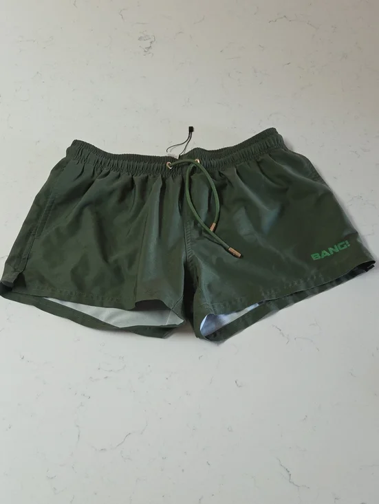 Bang Of Miami Alpha Green Mens Poolside Shorts. Size Medium