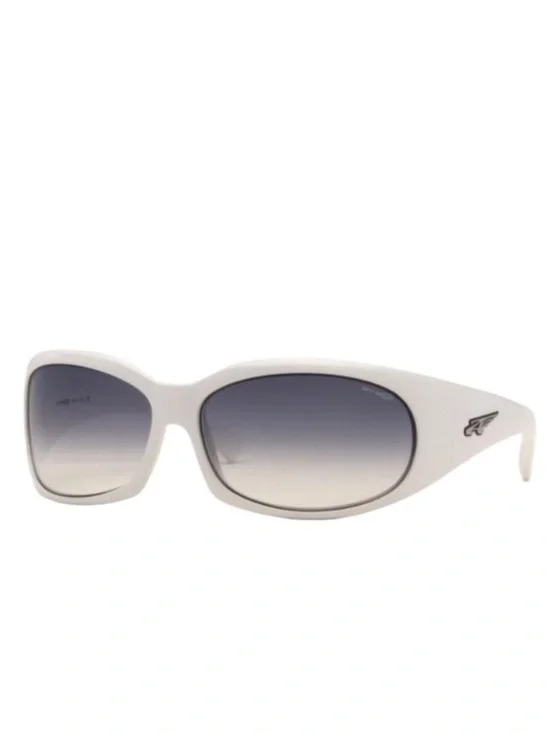 Vintage Arnette Untouchable White Wraparound Sunglasses Y2K