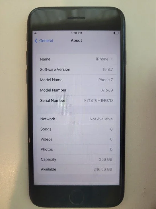 Apple iPhone 7 - Black (256GB) Used **AJ**