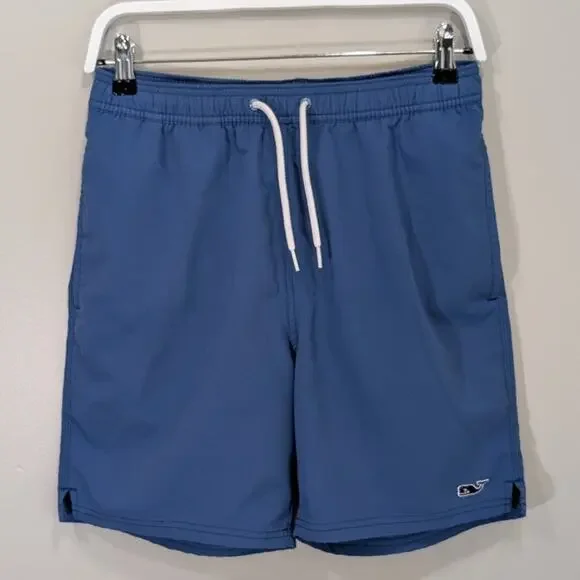 Vineyard Vines Swim Trunks Blue Solid Lined Classic Preppy Nautical - Size XS