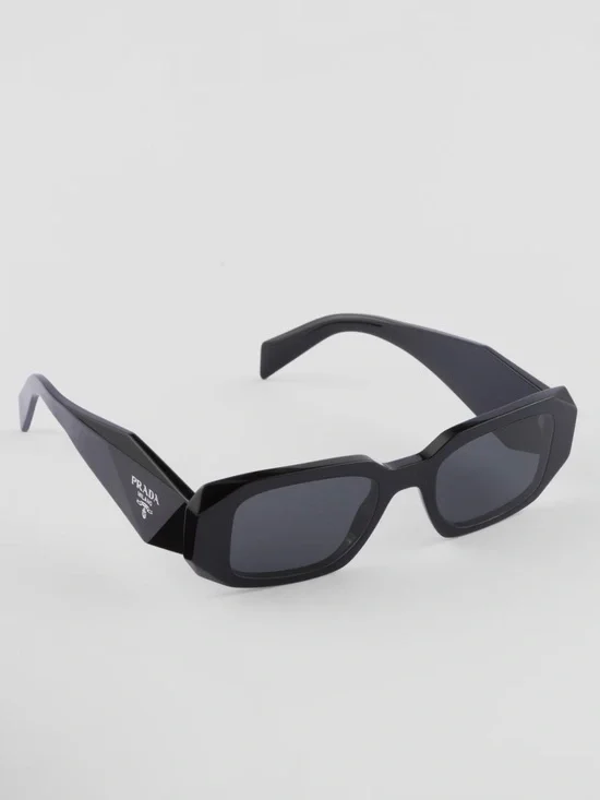 Prada Black Symbole Geometric Sunglasses