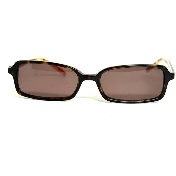 Kate Spade Tortoise Shell Rectangular Sunglasses Colorful Striped Arms INKA/S