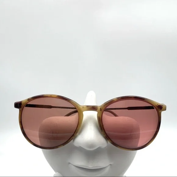 Vintage Adensco 5702 Brown Round Sunglasses