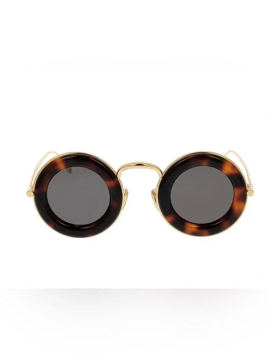 **LOEWE** Paula’s Ibiza Round Tortoise & Gold Sunglasses - LIMITED EDITION