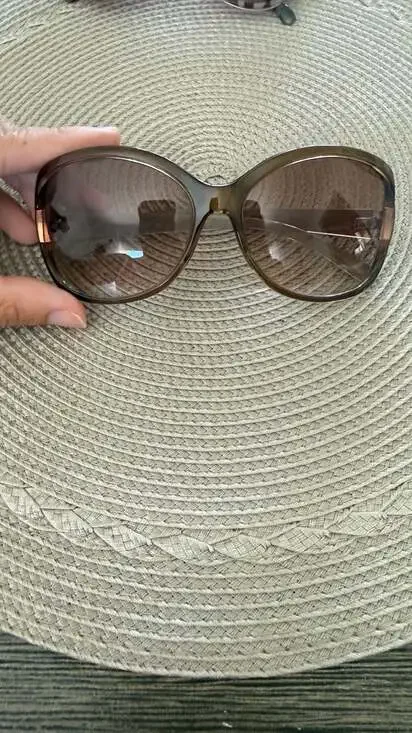 Guess Tortoise Shell Oversized Sunglasses with Logo Temples