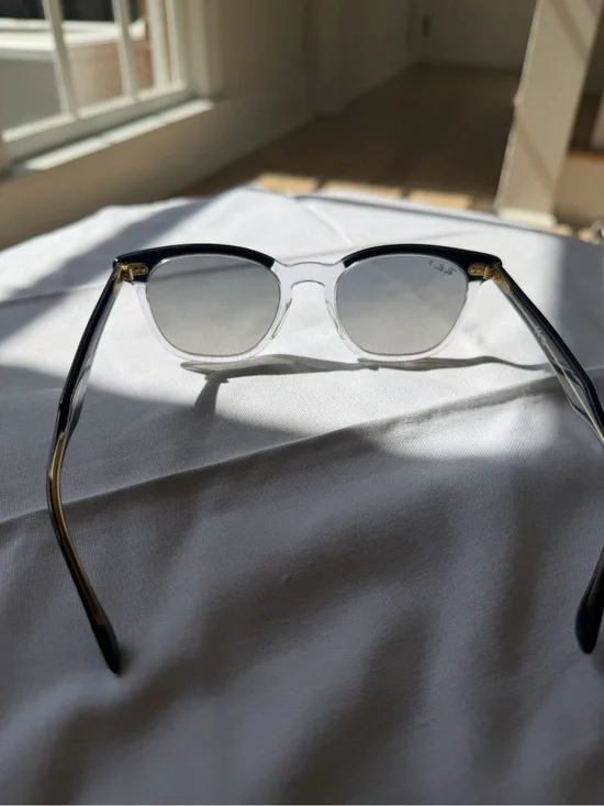 Ray-Ban Hawkeye RB2298 Black & Clear Frame Sunglasses