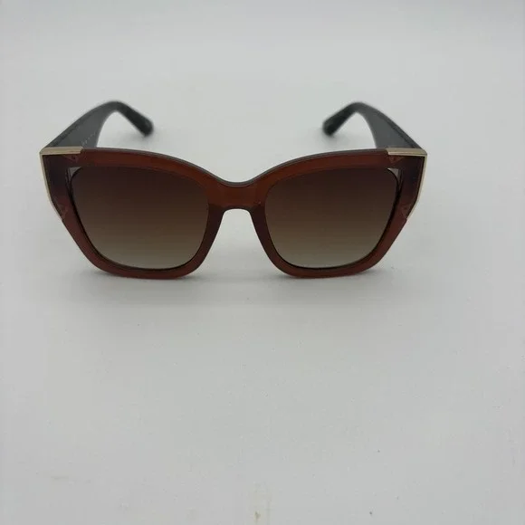 Bethenny Sunglasses Womens‎ One Size Brown Tortoise Oversized Square Gradient