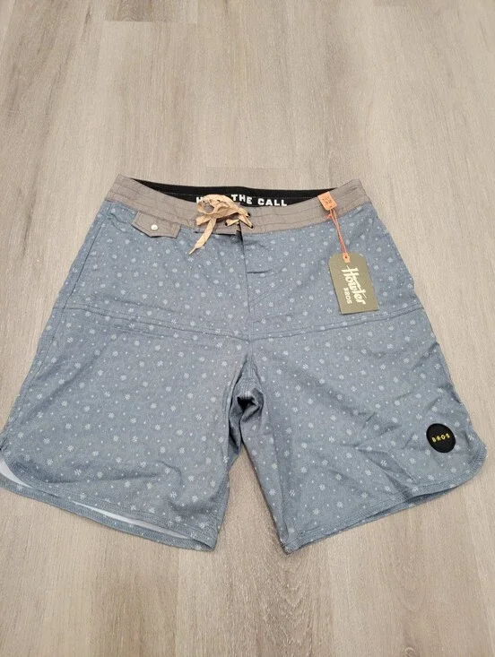Howler Brothers Gray Patterned Board Shorts NWT! Size 32