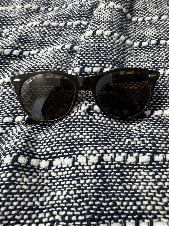 Ray-Ban Black and Tortoiseshell Polarized Sunglasses