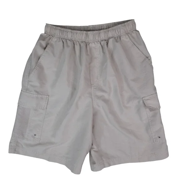 Balboa Cargo Swim Trunks Mens Medium Beige Mesh Lined Board Shorts 9