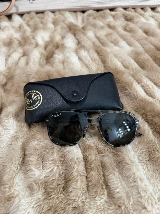 Ray-Ban Aviator Sunglasses in Black and Gray Tortoise. Not on website anymore.