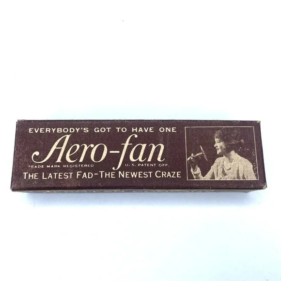 Vintage Aero-Fan‎ Junior Hand-held Mechanical Fan Celluloid Chicago IL New