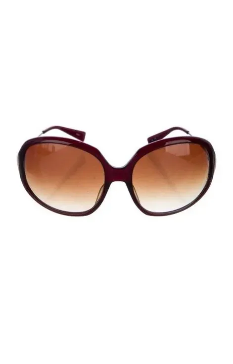Oliver Peoples 478858 Oversize Sunglasses Brown Burgundy Gradient Lenses Women