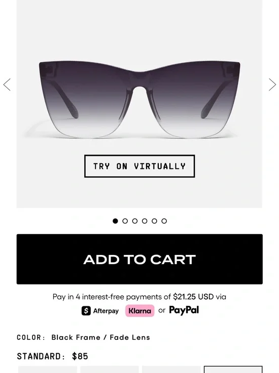 Quay Australia Black Fade Lens Cat-Eye Sunglasses