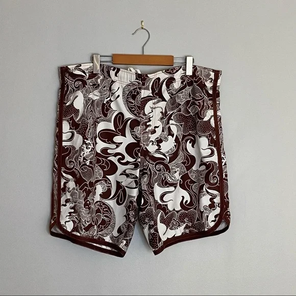 American Eagle Men's Brown Printed Trunks