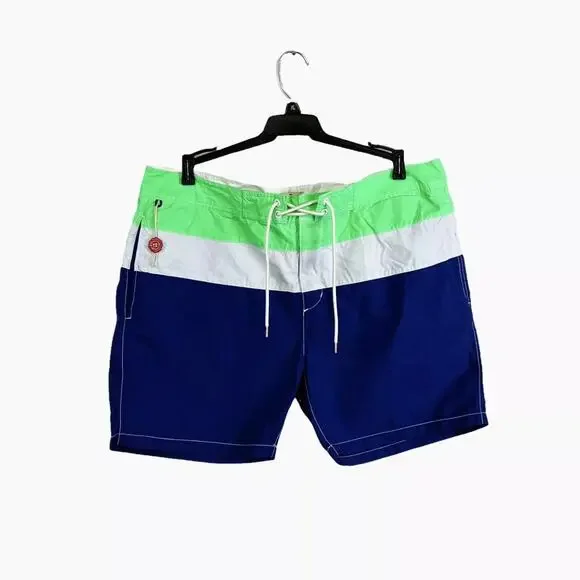 NWT Scotch & Soda Men’s Swim Trunks Colorblock Shorts Size‎ 2XL