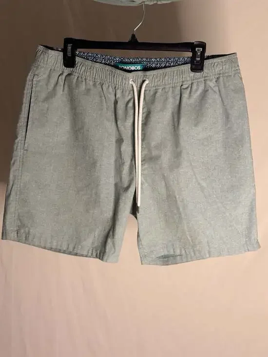 Bonobos Men's Size Large Gray Drawstring Swim Trunks