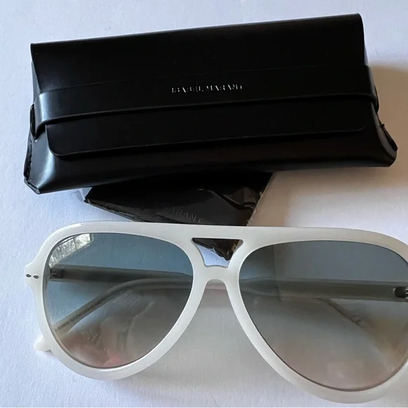 ISABEL MARANT IM0006/S SZJPR NAYA SUNGLASSES PILOT SHAPE IN IVORY NEW WITH CASE