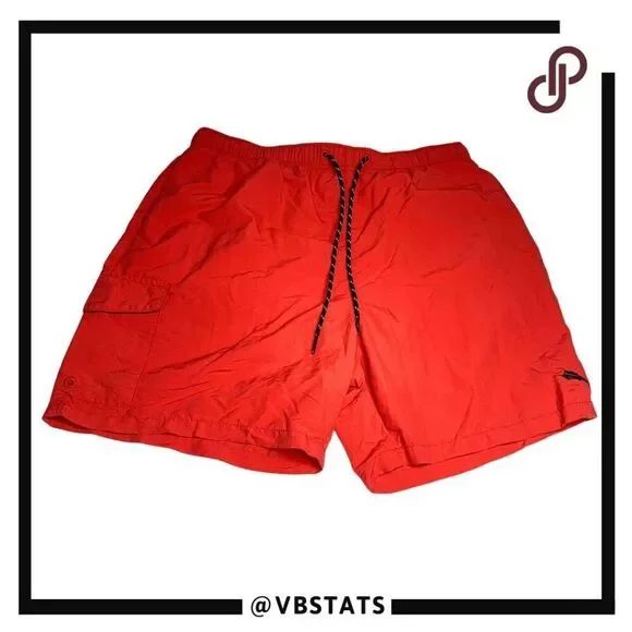 Tommy Bahama Men's Mesh Lined Drawstring Relax Swim‎ Trunks Orange Size Large