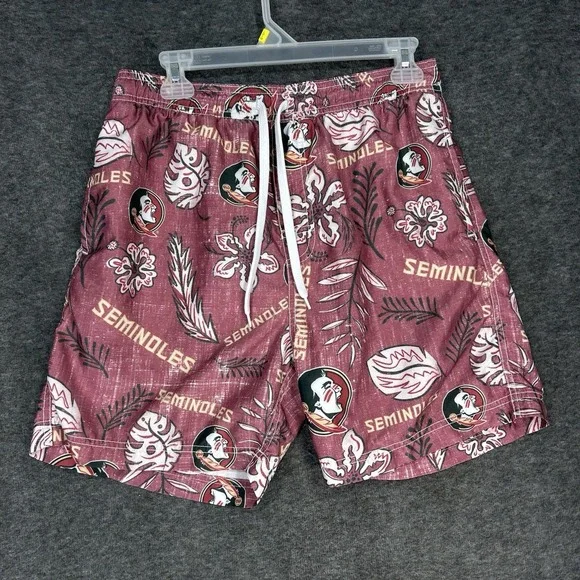 Wes and Willy Swim Trunks Men M Florida State‎ University FSU Lined Shorts