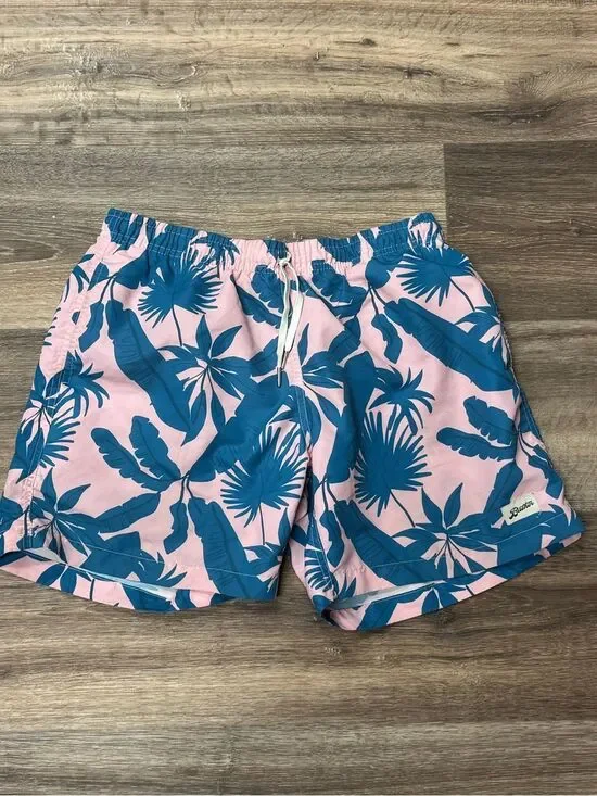 Bather Tropical Palms Swim Trunks Pink/Blue Men’s Medium
