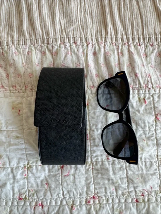 Prada Black Oversized Sunglasses with Black Case