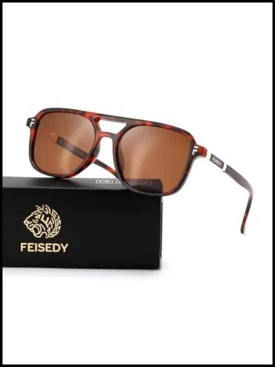 Retro Polarized Aviator Sunglasses UV400 Protection Square Sunnies