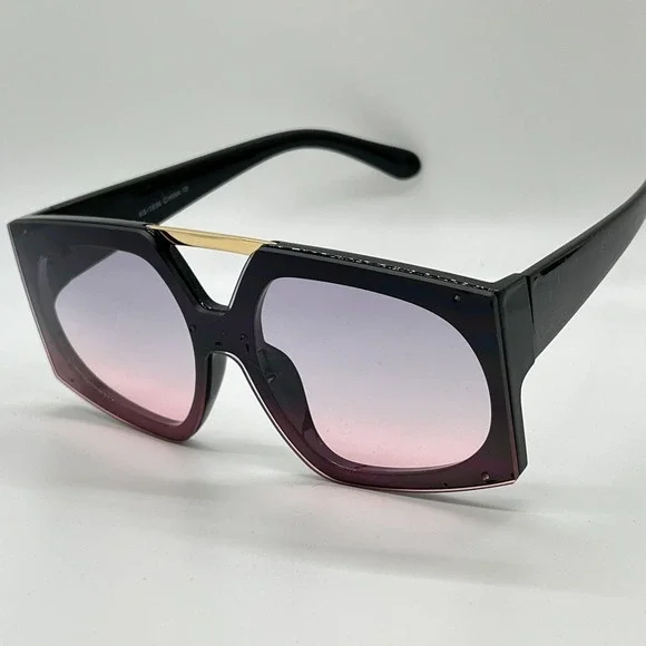 Oversized Square Sunglasses Fashion‎ Gradient Lens Statement Sun Glasses