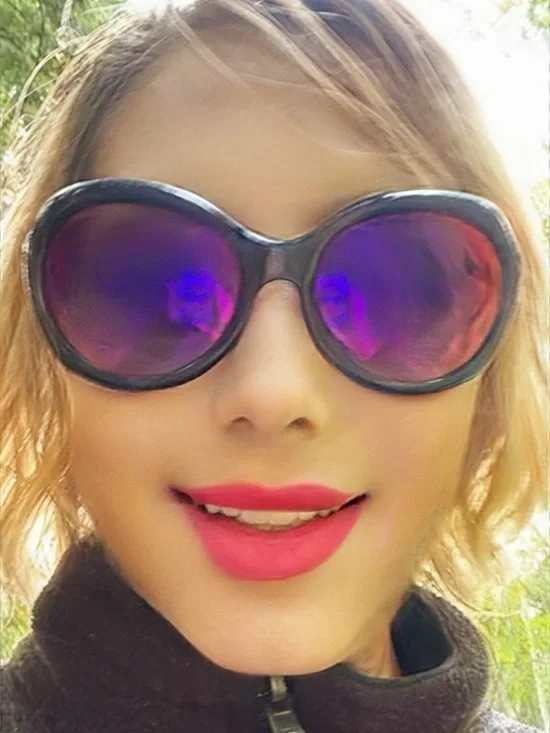 Ray-Ban Women's Black Frame Sunglasses with Purple Mirror Lenses