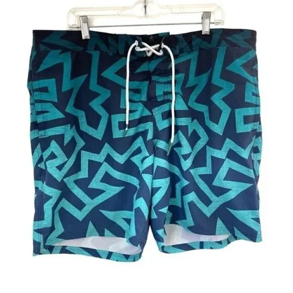 American Eagle Mens Swim Trunks Shorts Bathing Suit Lining Blue xlarge