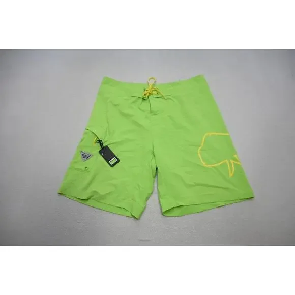 Columbia‎ PFG Board Shorts Omni-Shade Fishing Shorts Green 9