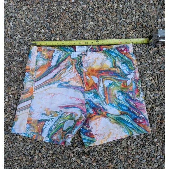 Boardies Swim Shorts Trunks Lined Medium Colorful Marble