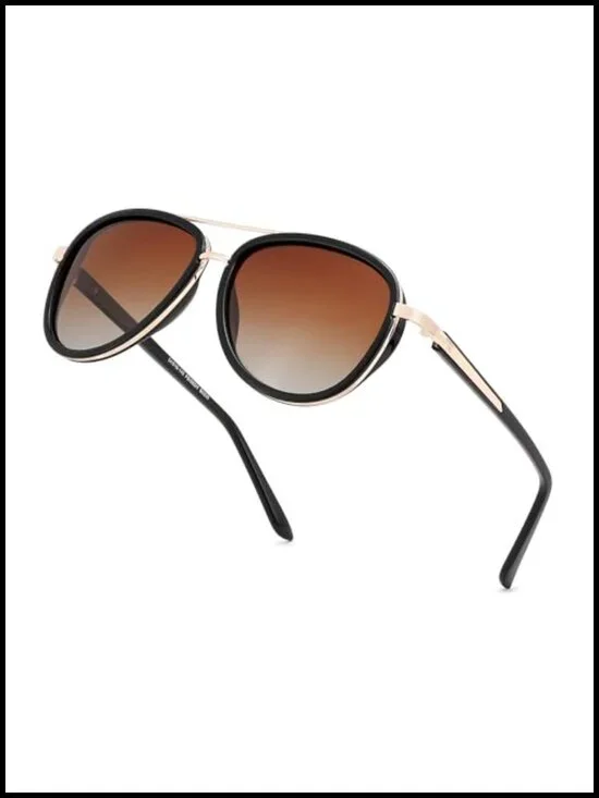 Retro Polarized Aviator Sunglasses UV400 Metal Plastic