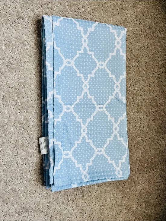 Blue Geometric Shower Curtain - Classic Pattern