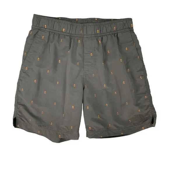 The North Face Swim Trunk Men S Small Campfire Print Brief Lined Beach Shorts