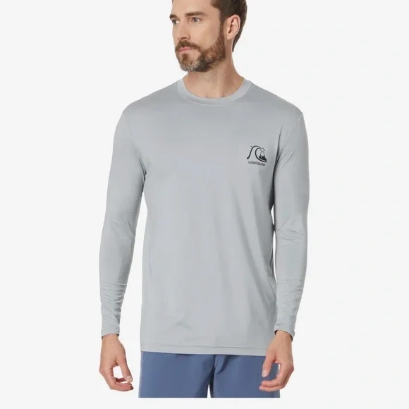 Quiksilver DNA Bubble Logo Long Sleeve Surf Tee Rashguard NWT UPF 50+ XS