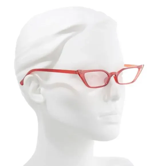 BP Red 51mm Super Slim Cat Eye Sunglasses NWT