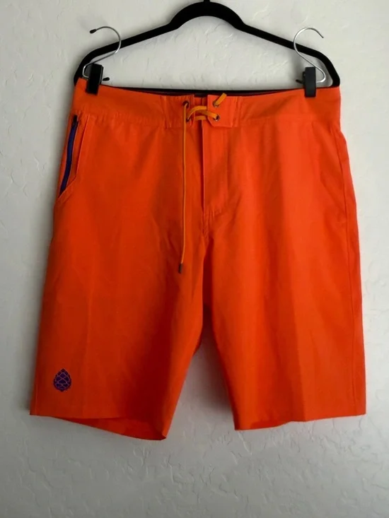 NWT Stio Men's CFS Board Shorts Out‎ Of Bounds Orange Size 34 X 21.5