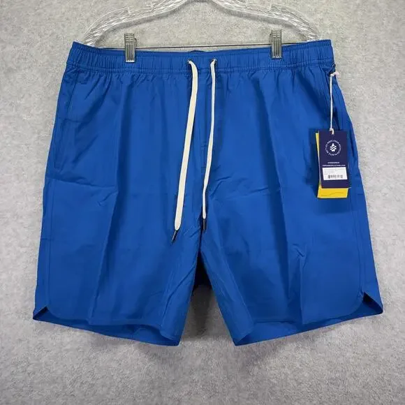 Fair Harbor Anchor Swim Trunks Cobalt Blue Lined Drawstring Size 3XL NEW