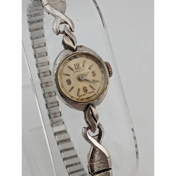 Vintage Tissot Swiss Mechanical Watch Women 10K RPG‎ Bezel- Working